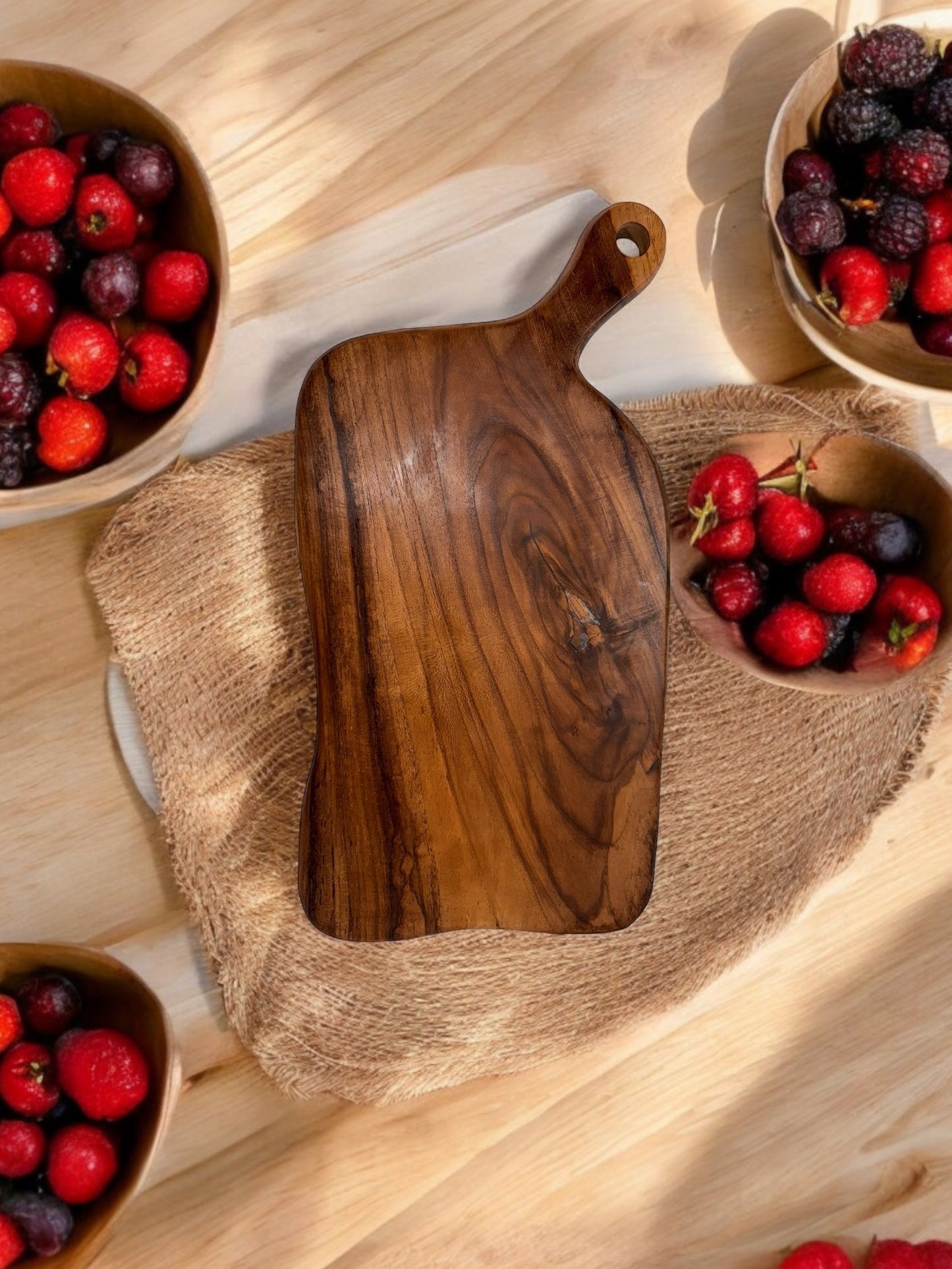 Teakholz Schneidebrett, L 49cm