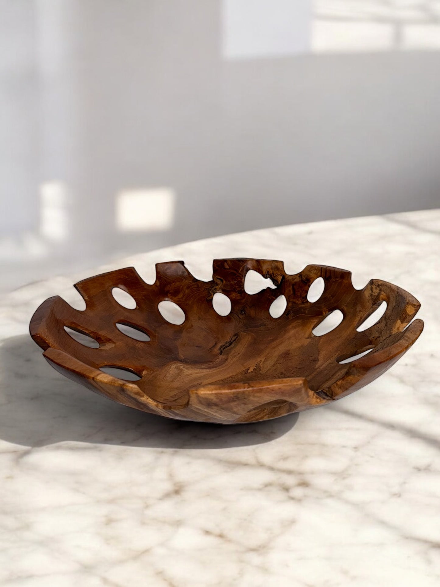 Teakholz Schale, ⌀ 40cm