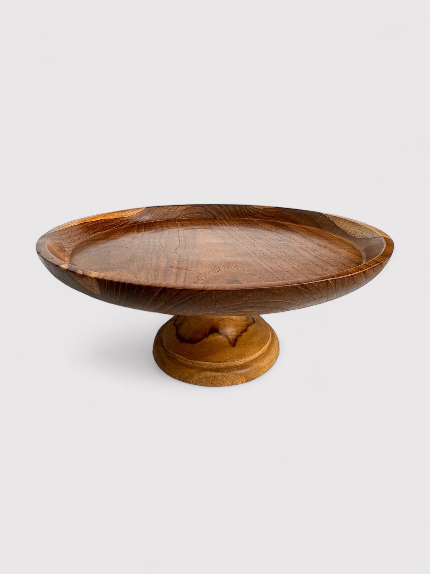 Teak wood cake stand, ⌀ 30cm