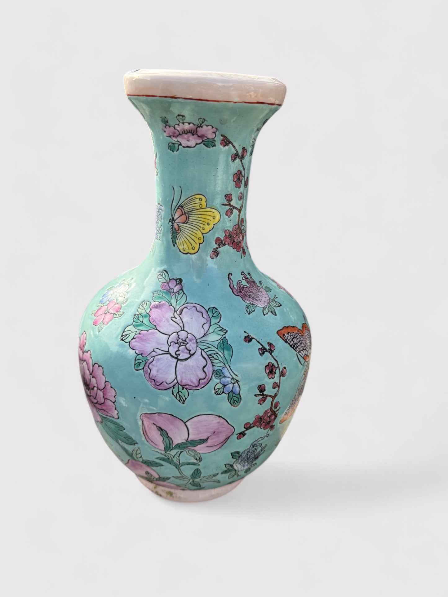 Hand-painted porcelain vase, H 35cm