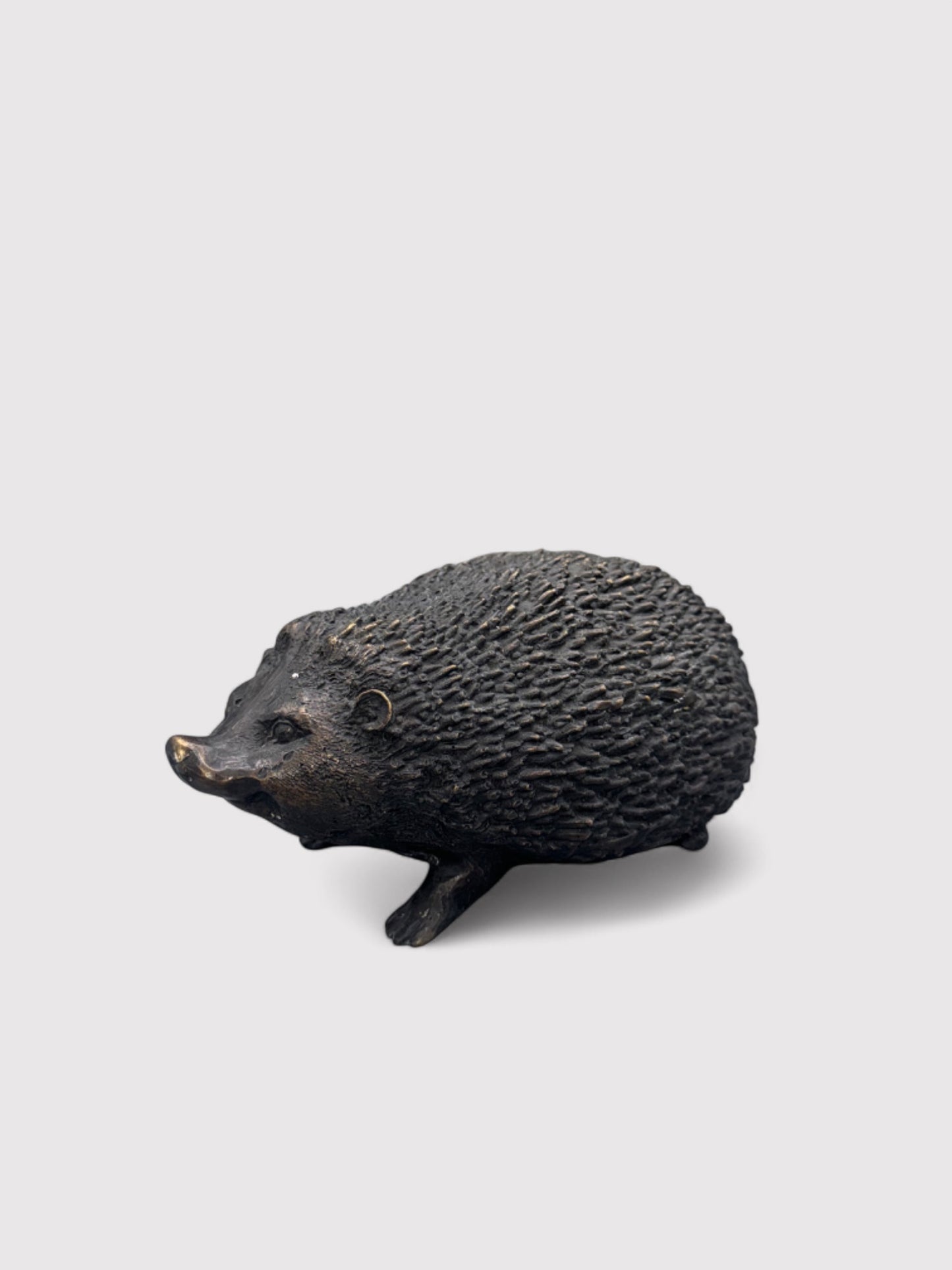 Solid bronze hedgehog, L 18cm