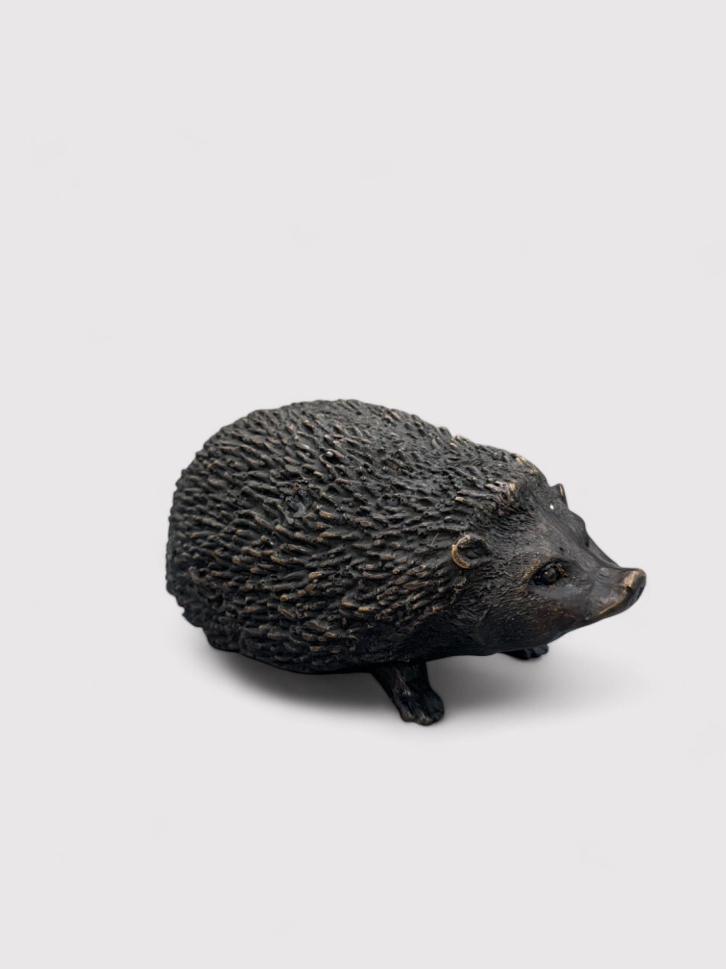 Solid bronze hedgehog, L 18cm