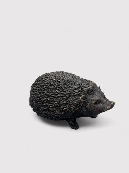 Solid bronze hedgehog, L 18cm