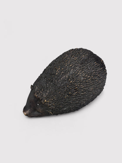 Solid bronze hedgehog, L 18cm