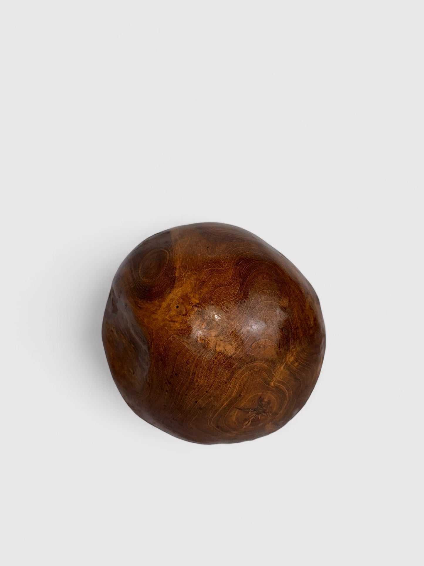 Teak wood decorative ball, ⌀ 21cm