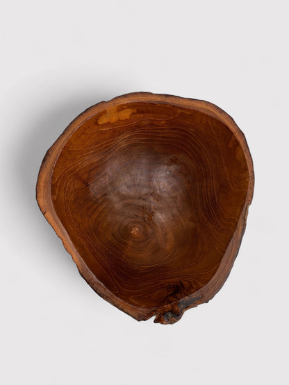 Teak wood trunk bowl 