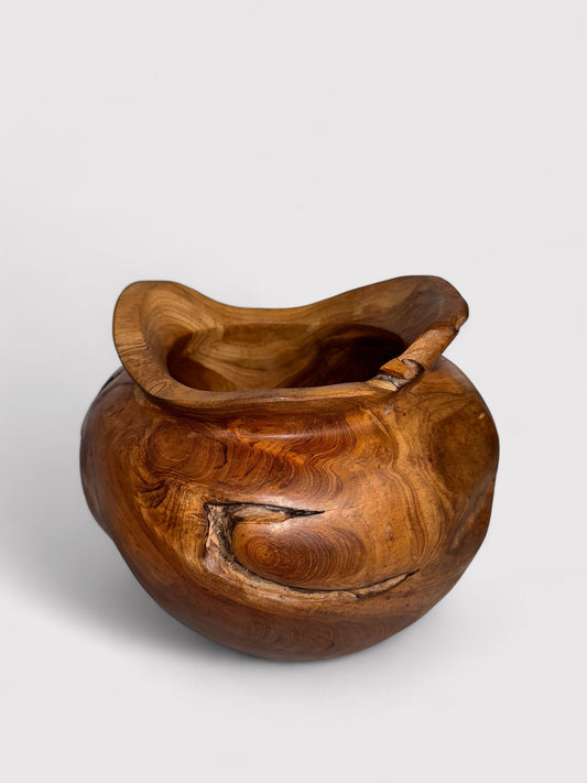 Teak vase 