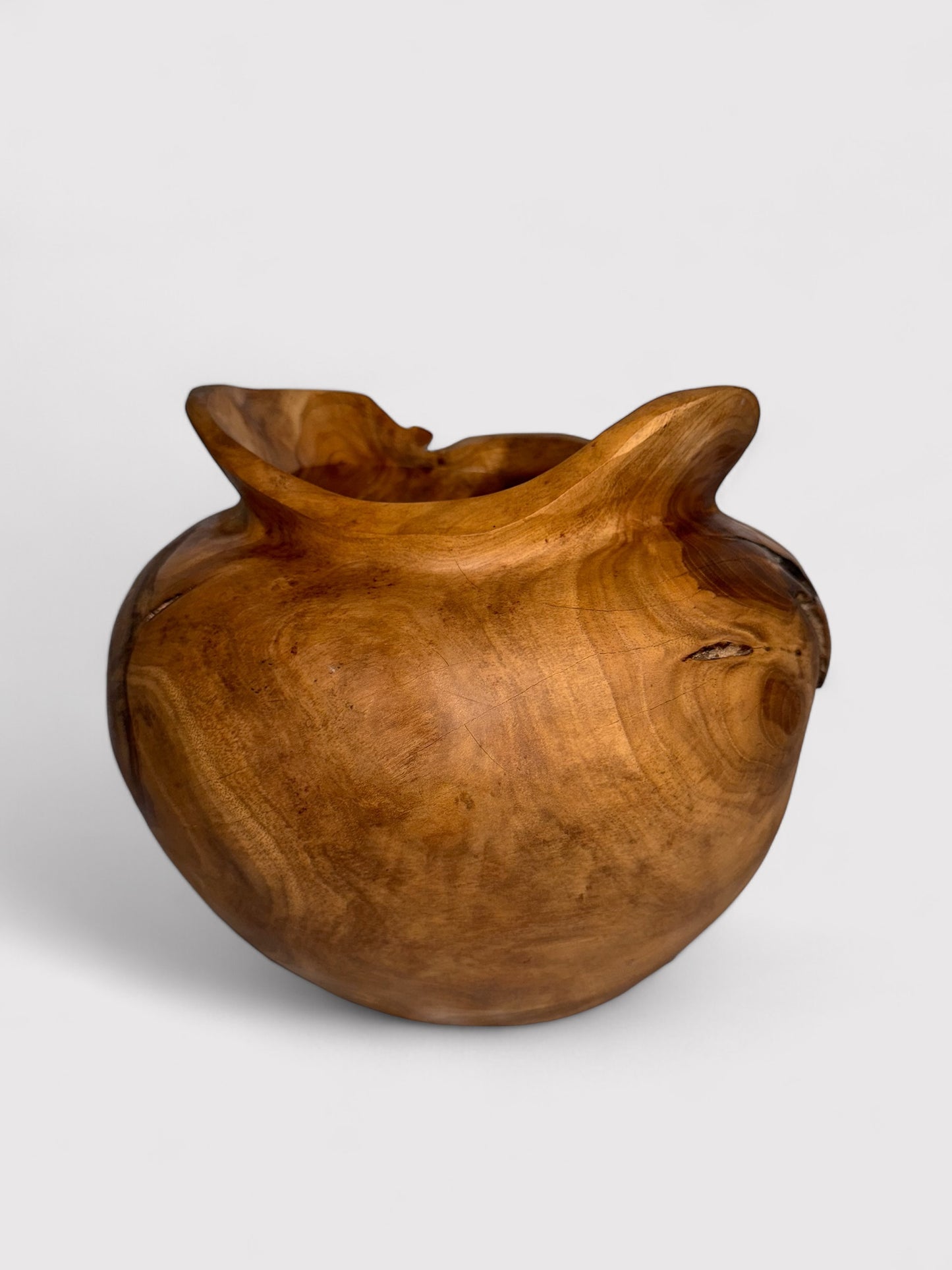 Teakholz Vase