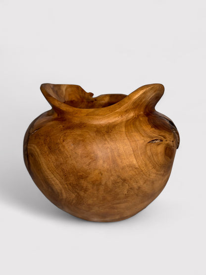 Teakholz Vase