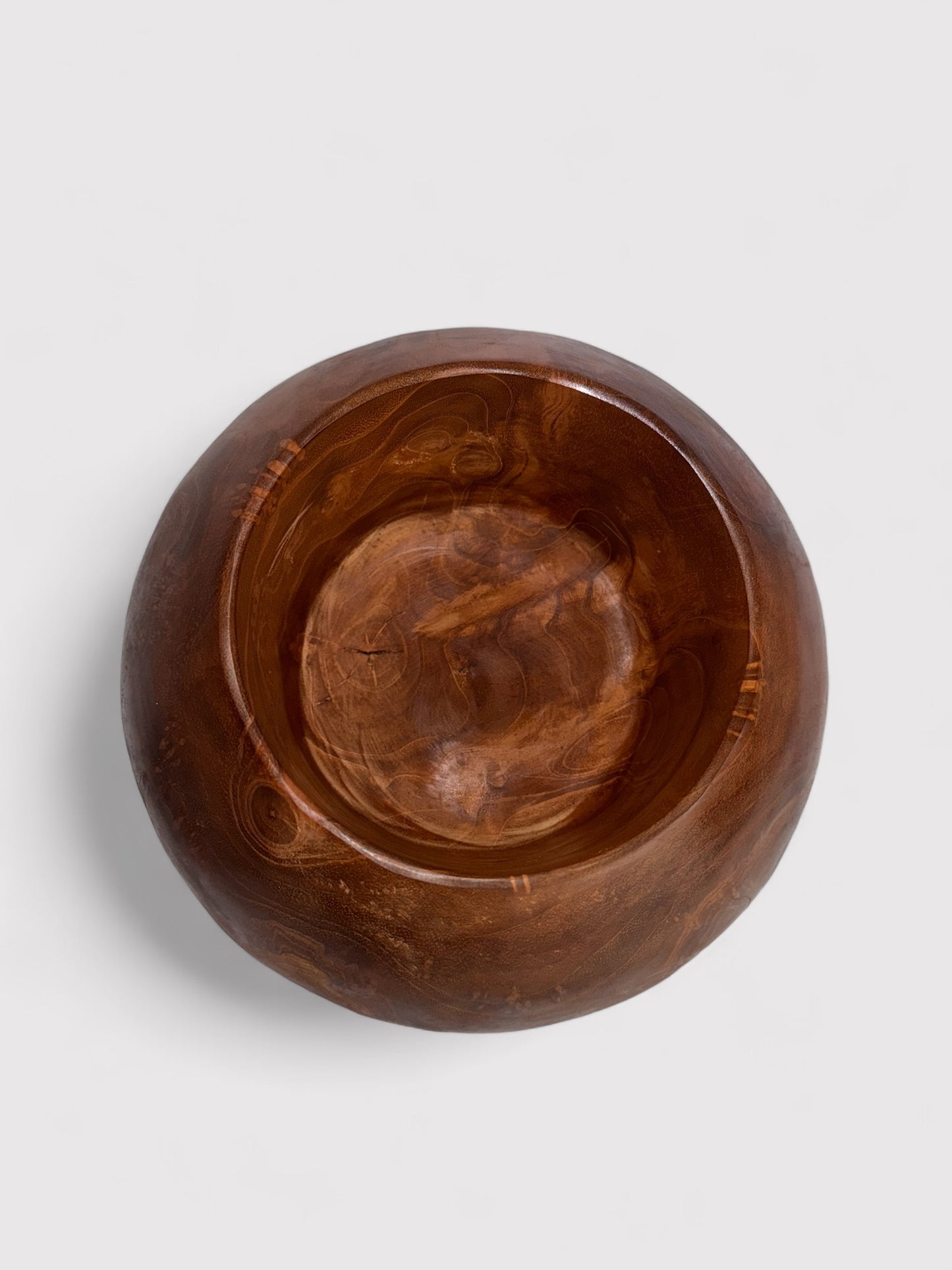 Teak wood ball bowl, ⌀ 21cm