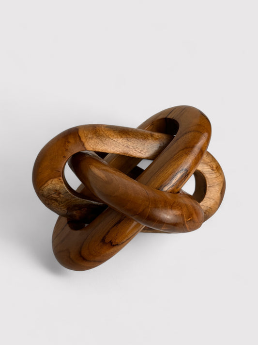 Teak wood decorative chain, ⌀ 25cm