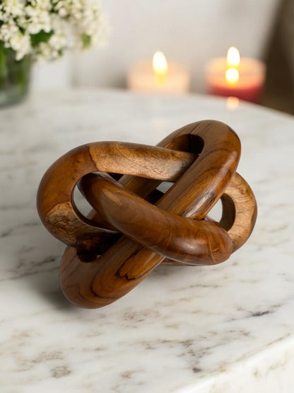 Teakholz Deko-Kette, ⌀ 25cm