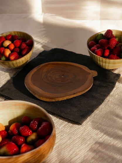 Teak wood plate 
