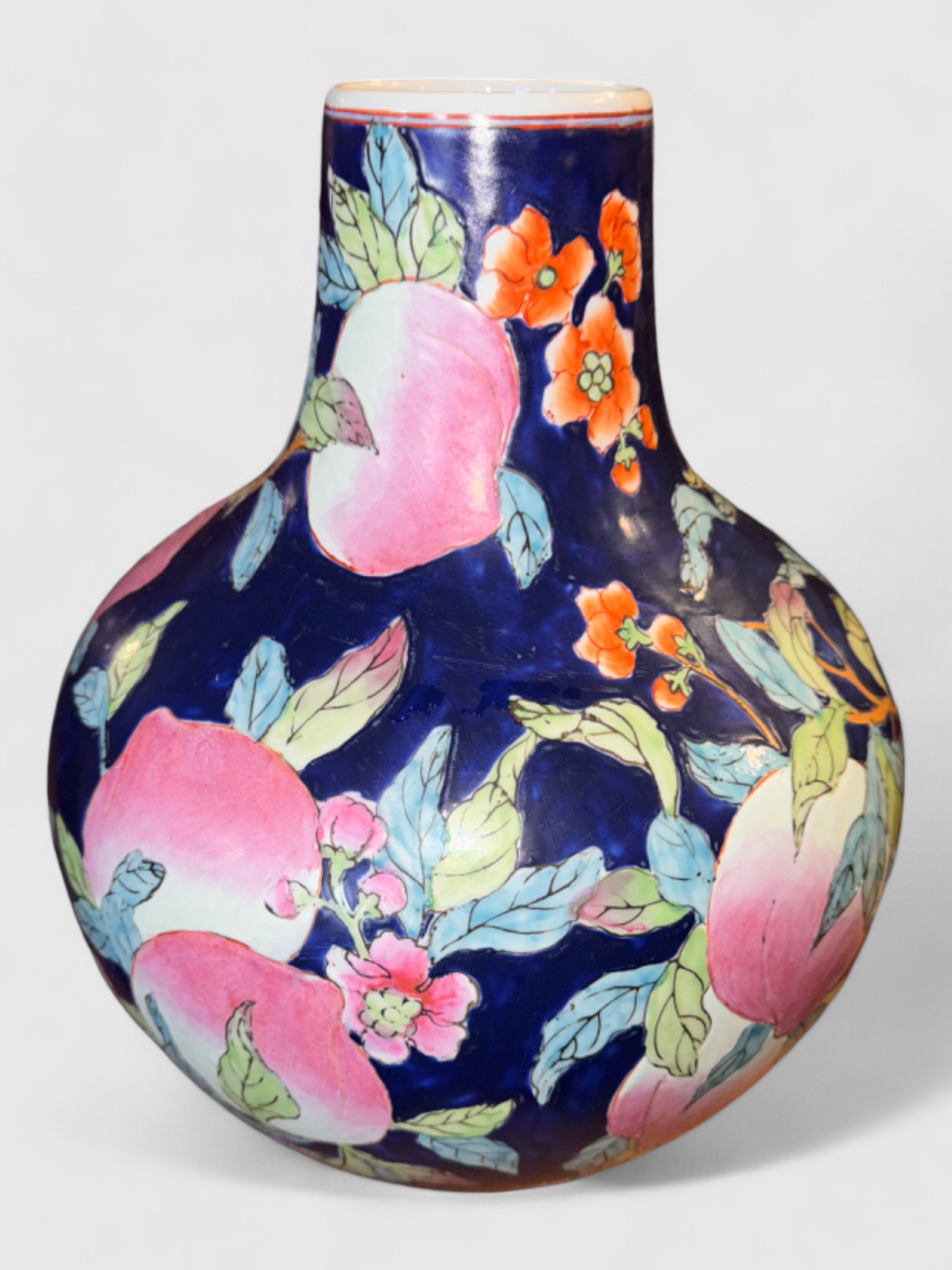 Hand-painted porcelain vase, H 35cm